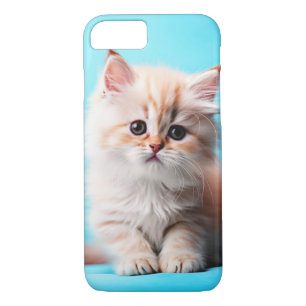 Adorable Kitten with Blue Background Case-Mate iPhone Case