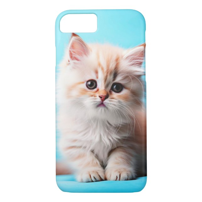 Adorable Kitten with Blue Background Case-Mate iPhone Case (Back)