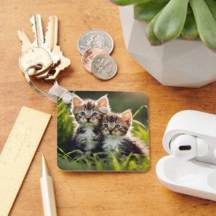Adorable Kittens Keychain