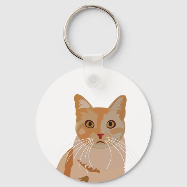 Adorable Kitty Cute Cat  Keychain (Front)
