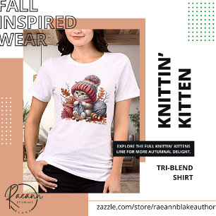 Adorable Knittin' Kittens  Tri-Blend Shirt