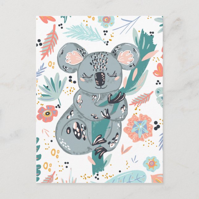 Adorable Koala Art Postcard (Front)