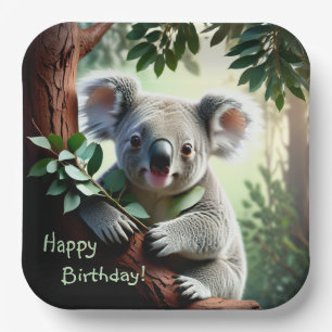 Adorable Koala Bear Paper Plate