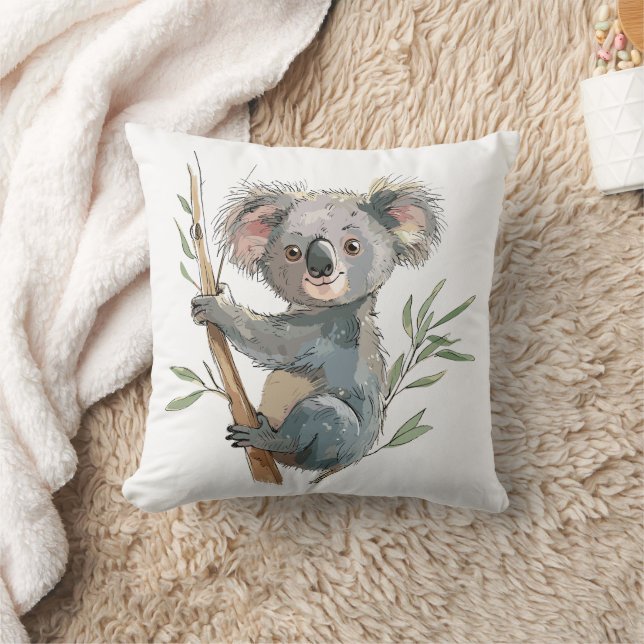 Adorable Koala  Throw Pillow (Blanket)