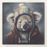 Adorable koala wearing cute hat cusomizable