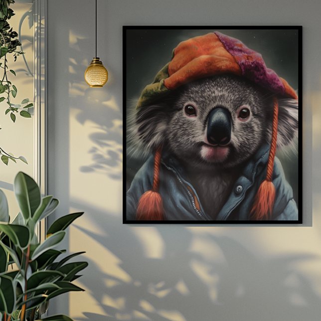 Adorable koala wearing cute hat  poster (Creator Uploaded)