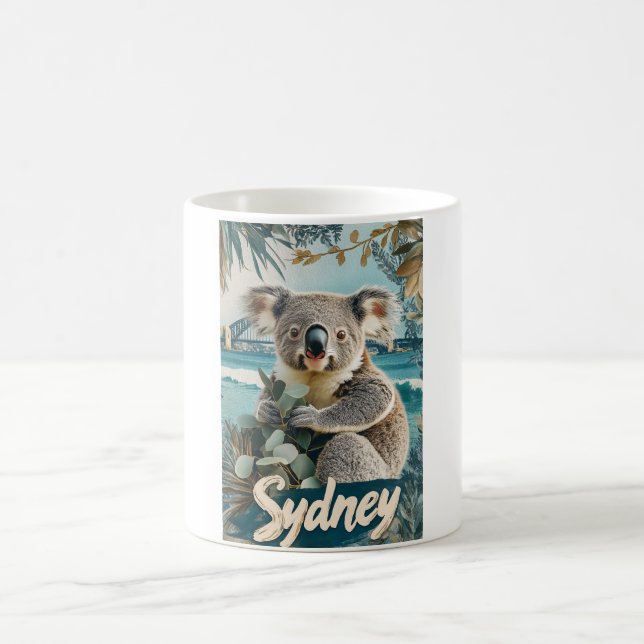 Adorable Koala with Sydney Harbor Bridge Coffee Mug (Center)