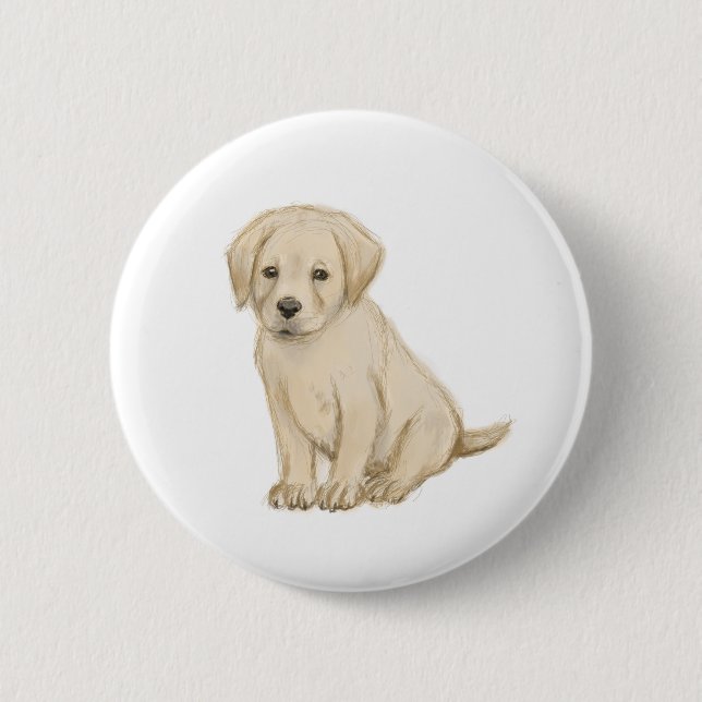Adorable labrador sketch 2 inch round button (Front)
