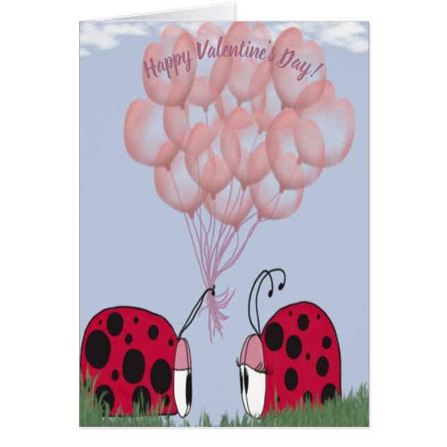 Adorable Ladybug Avec Joli Bouquet De Balloon Rose (Devant)