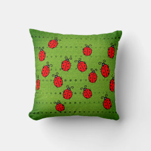 Adorable Ladybug Pillow! Throw Pillow