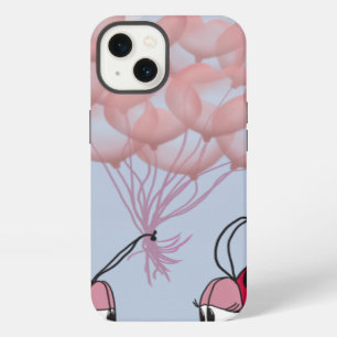 Adorable Ladybug With Pretty Pink Balloon Bouquet iPhone 13 Case