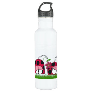 Adorable Ladybug Wooing His New Love Cartoon 710 Ml Water Bottle