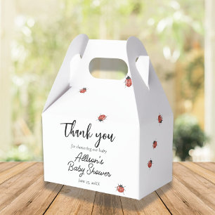 Adorable Ladybugs Baby Shower Favor Box