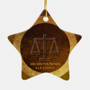 Adorable Lawyer Gift   Scales of Justice Ceramic Ornament
