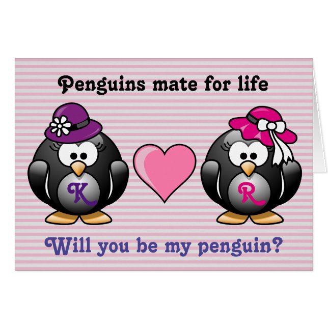 Adorable Lesbian Penguins Two Brides Heart Hat (Front Horizontal)