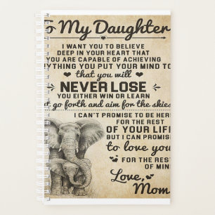 Adorable Letter To Daughter Lovely Gift Planner
