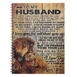 Adorable Letter To Husband Lovely Gift To My Man Notebook