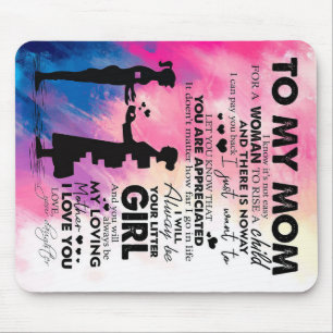 Adorable Letter To Mom   Lovely Gift To My Mom Mouse Pad