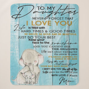Adorable Letter To My Daughter, Lovely Gift Sherpa Blanket