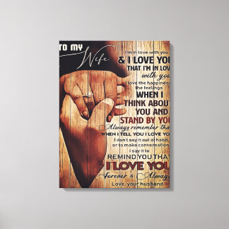 Adorable Letter To Wife, Lovely Gift, Canvas Print