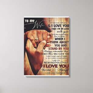 Adorable Letter To Wife, Lovely Gift, Canvas Print