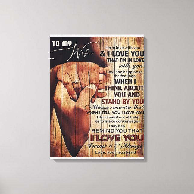 Adorable Letter To Wife, Lovely Gift, Canvas Print (Front)