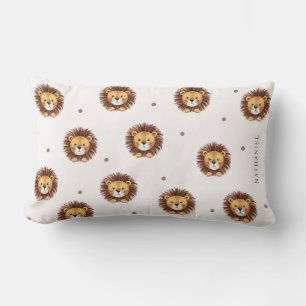 Adorable lion pattern nursery   lumbar pillow