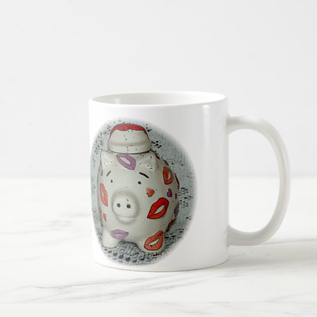Adorable Lipstick Pig Coffee Mug (Right)