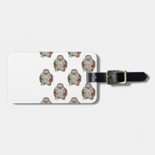 Adorable Lipstick Pig Luggage Tag