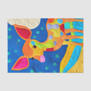 Adorable Little Baby Deer - Quilt-Like Design Tissue Paper