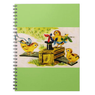 adorable little chick magician notebook