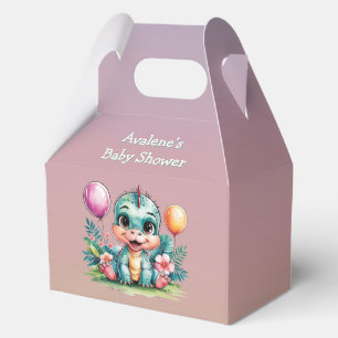 Adorable Little Dinosaur Baby Shower Favor Box