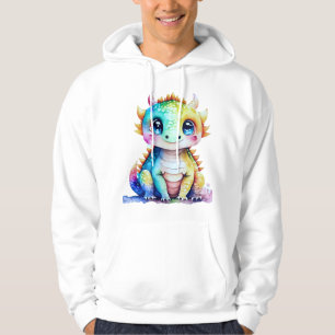 Adorable Little Dragon Sitting on the Ground Hoodie