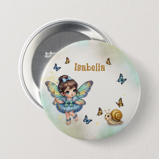 Adorable little fairy 3 inch round button
