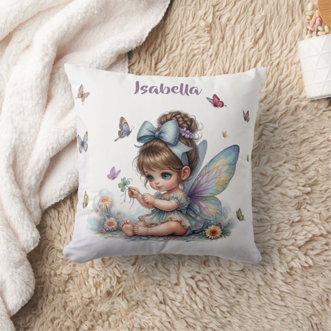 Adorable little fairy throw pillow (Blanket)