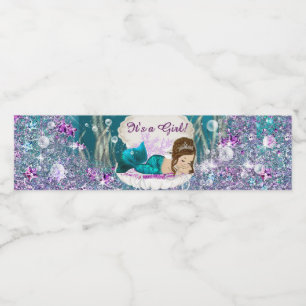 Adorable Little Mermaid Water Bottle Labels