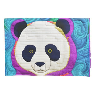 Adorable Little Panda - Quilt-Like Design Pillowcase