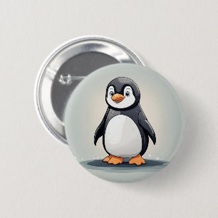 Adorable little penguin 2 inch round button