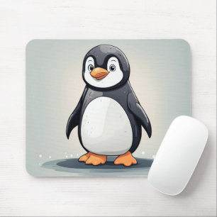 Adorable little penguin mouse pad