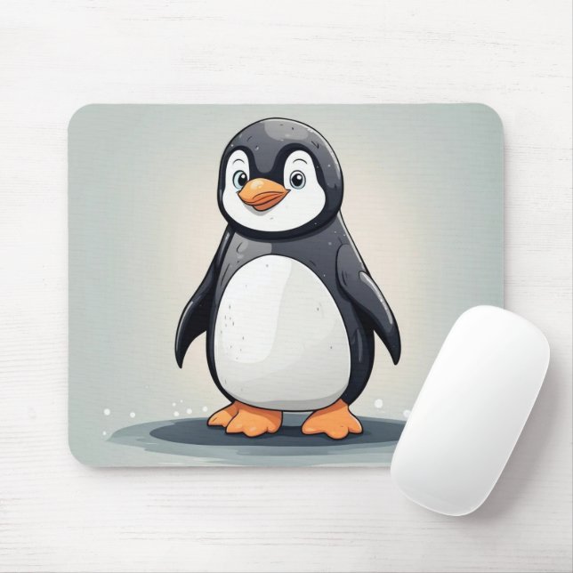 Adorable little penguin mouse pad (With Mouse)