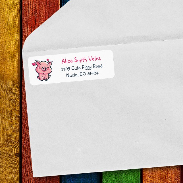 Adorable Little Piggy Return Address Labels (Creator Uploaded)