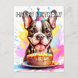 Adorable Little Puppy Happy Birthday Postcard