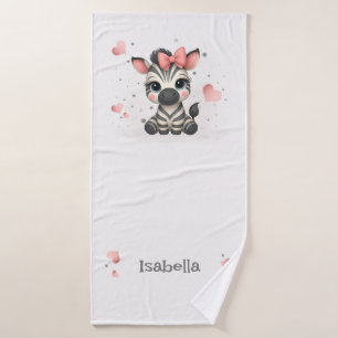 Adorable little zebra  bath towel set