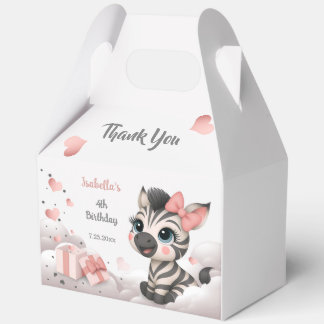 Adorable little zebra favor box