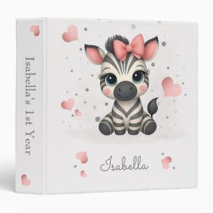 Adorable little zebra photo album binder