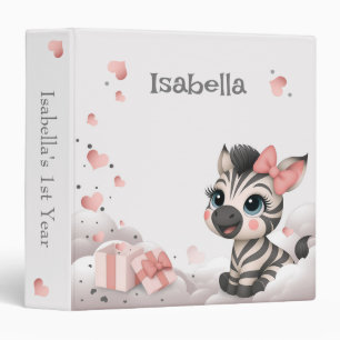 Adorable little zebra photo album binder
