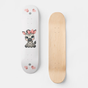 Adorable little zebra skateboard