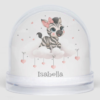 Adorable little zebra  snowglobe