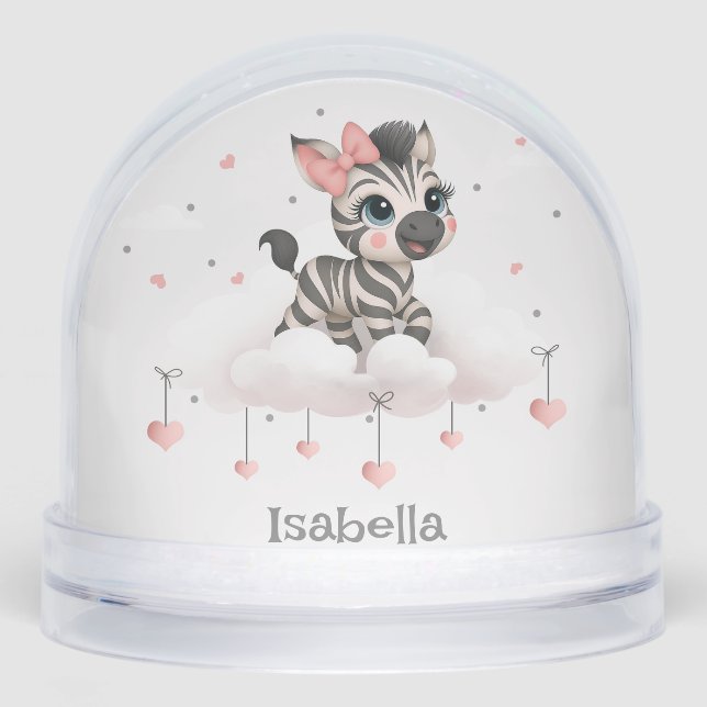 Adorable little zebra  snowglobe (Front)