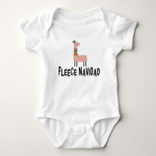 Adorable Llama in a winter scarf Baby Bodysuit
